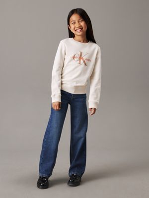 turtledove kids' logo sweatshirt for kids gender inclusive calvin klein jeans