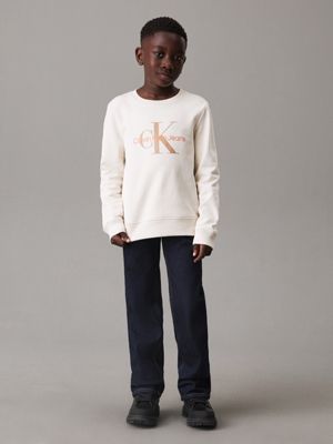 turtledove kids' logo sweatshirt for kids gender inclusive calvin klein jeans