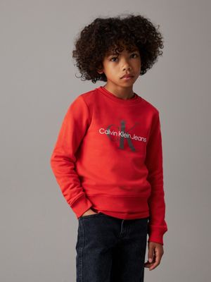 flaming chili kids' logo sweatshirt for kids gender inclusive calvin klein jeans