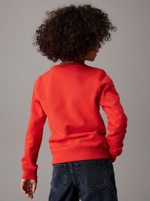 flaming chili kids' logo sweatshirt for kids gender inclusive calvin klein jeans