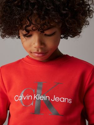 flaming chili kids' logo sweatshirt for kids gender inclusive calvin klein jeans