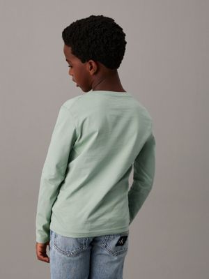 jadeite kids' long sleeve t-shirt for kids gender inclusive calvin klein jeans