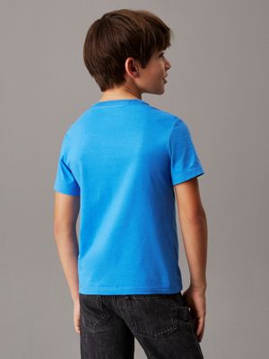 mesmerizing blue kids' logo t-shirt for kids gender inclusive calvin klein jeans