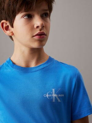 mesmerizing blue kids' logo t-shirt for kids gender inclusive calvin klein jeans