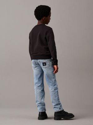 felpa con logo bambino ck black da gender-inclusive bambini calvin klein jeans