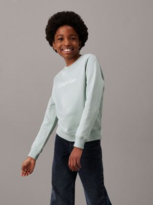 jadeite kids' logo sweatshirt for kids gender inclusive calvin klein jeans