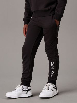 black kids' logo joggers for kids gender inclusive calvin klein jeans