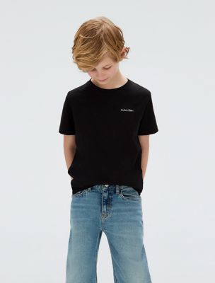 ck black kids' t-shirt for kids gender inclusive calvin klein jeans