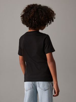 ck black kids' t-shirt for kids gender inclusive calvin klein jeans