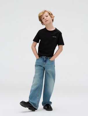 black kids' t-shirt for kids gender inclusive calvin klein jeans