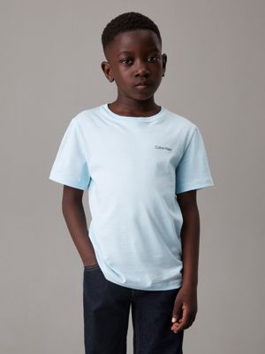 light blue kids' t-shirt for kids gender inclusive calvin klein jeans