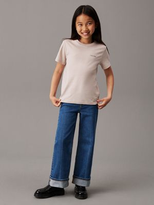 chateau gray t-shirt für kinder für gender-inclusive kinder - calvin klein jeans