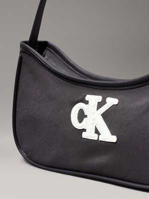 ck black kids' logo shoulder bag for kids gender inclusive calvin klein jeans