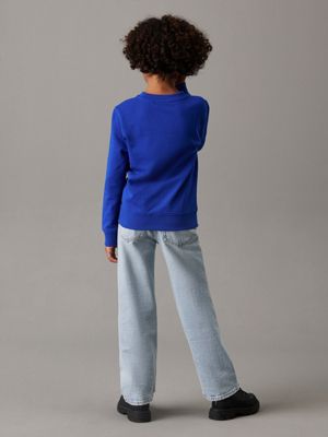 ultra blue logo-sweatshirt für kinder für gender-inclusive kinder - calvin klein jeans