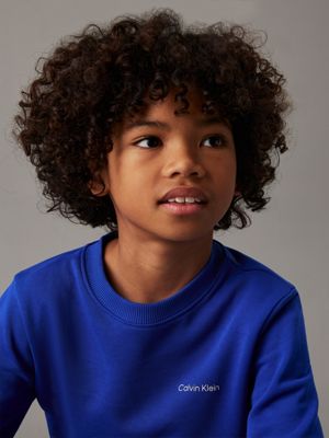 ultra blue logo-sweatshirt für kinder für gender-inclusive kinder - calvin klein jeans