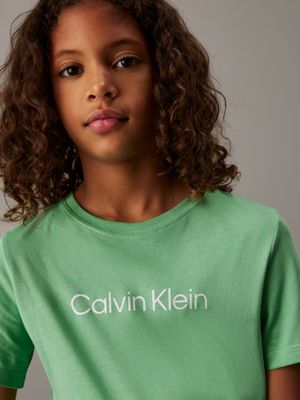 classic beige / neptune waves kids' 2 pack logo t-shirts for kids gender inclusive calvin klein jeans