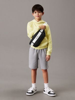 ck black kids' logo waist bag for kids gender inclusive calvin klein jeans