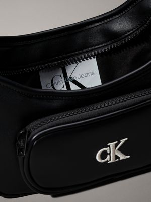 borsa da spalla con logo bambino ck black da gender-inclusive bambini calvin klein jeans