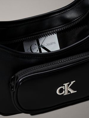 ck black kids' logo shoulder bag for kids gender inclusive calvin klein jeans