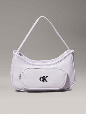 purple kids' logo shoulder bag for kids gender inclusive calvin klein jeans