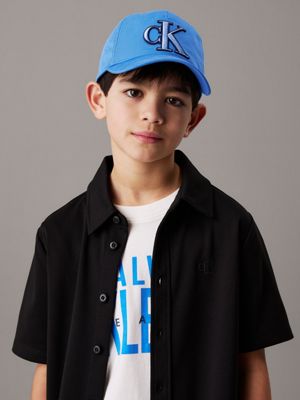 mesmerizing blue kids' logo baseball cap for kids gender inclusive calvin klein jeans