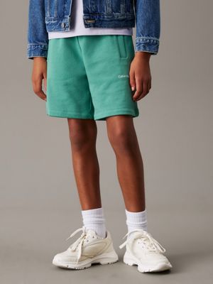 bahama green kids' terry jogger shorts for kids gender inclusive calvin klein jeans