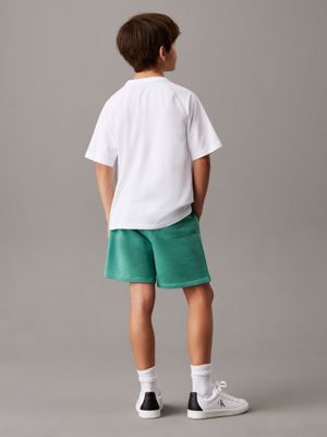 bahama green kids' terry jogger shorts for kids gender inclusive calvin klein jeans