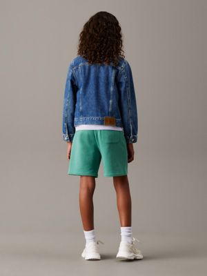 bahama green kids' terry jogger shorts for kids gender inclusive calvin klein jeans