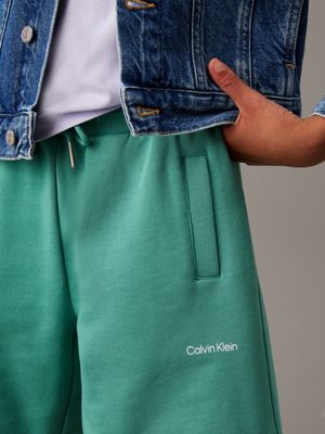 bahama green kids' terry jogger shorts for kids gender inclusive calvin klein jeans