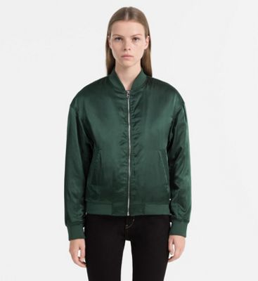 calvin klein bomber jacket green