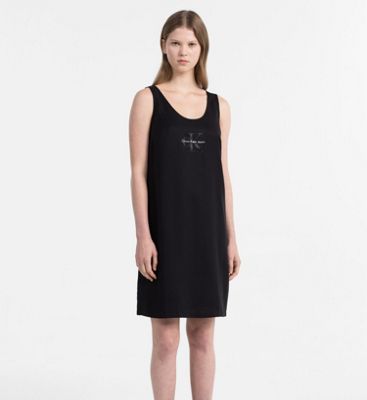 calvin klein logo tank dress