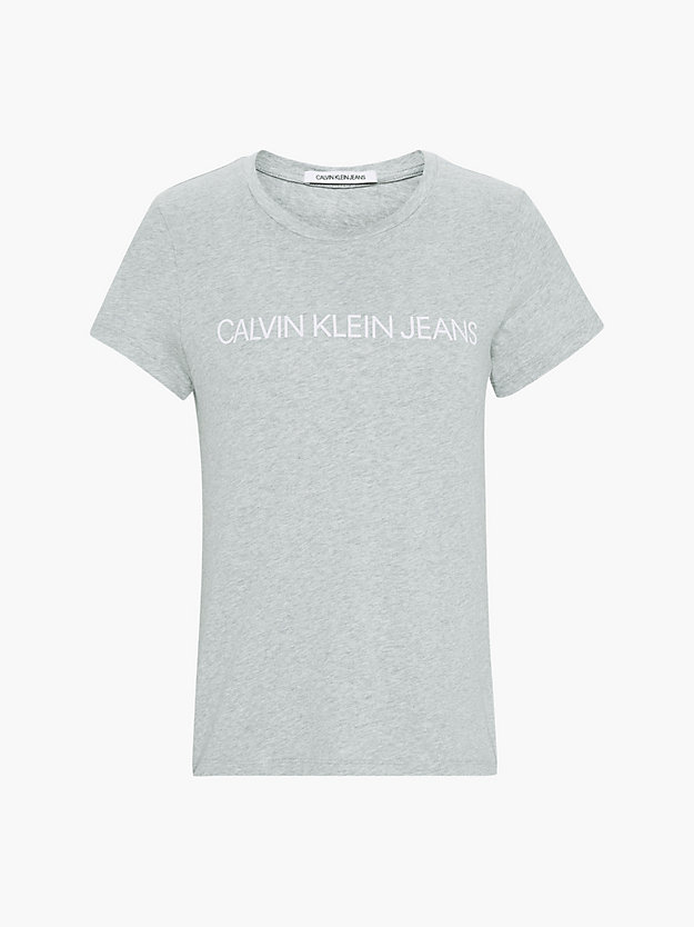 LIGHT GREY HEATHER T-shirt slim avec logo for femmes CALVIN KLEIN JEANS