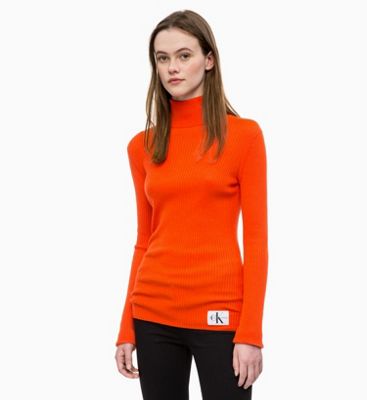 orange calvin klein jumper