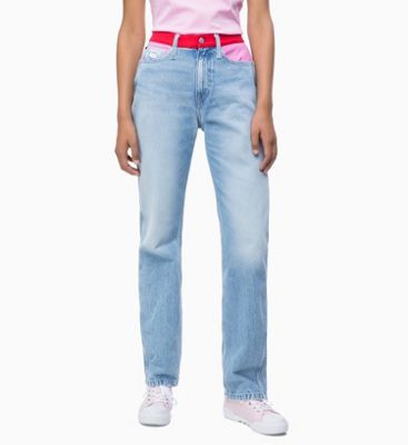 ckj 030 high rise straight jeans