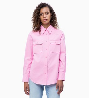 pink calvin klein shirt