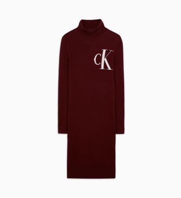 calvin klein turtleneck sweater dress