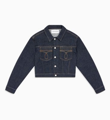 calvin klein cropped denim jacket