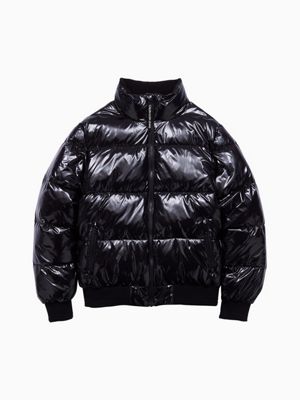 calvin klein glossy puffer jacket