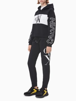 calvin klein monogram logo joggers