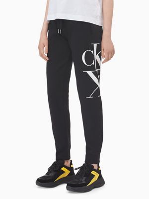 calvin klein monogram joggers grey