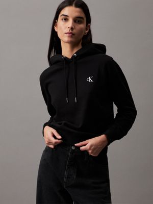 grey calvin klein hoodie women's