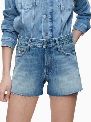 calvin klein denim shorts womens