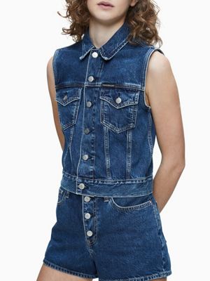 calvin klein denim vest