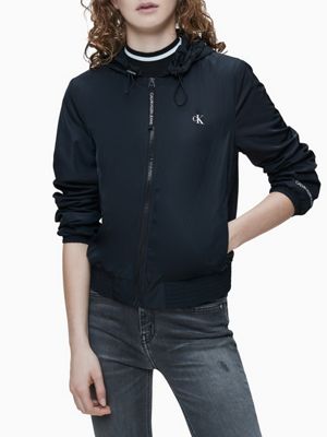 calvin klein hooded zip up jacket