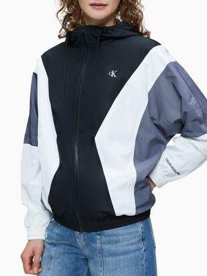 calvin klein windbreaker jacket with block logo