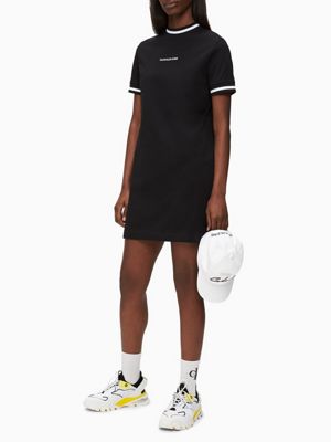 calvin klein logo t shirt dress