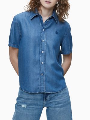 camicia jeans manica corta donna