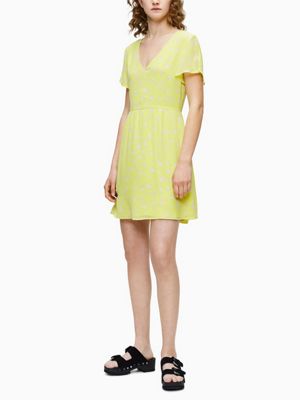 calvin klein yellow dresses