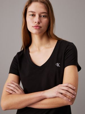 Slim Fit T-Shirt mit V-Ausschnitt Calvin Klein® | J20J213716BAE