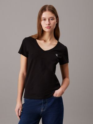 Slim Fit T-Shirt mit V-Ausschnitt Calvin Klein® | J20J213716BAE